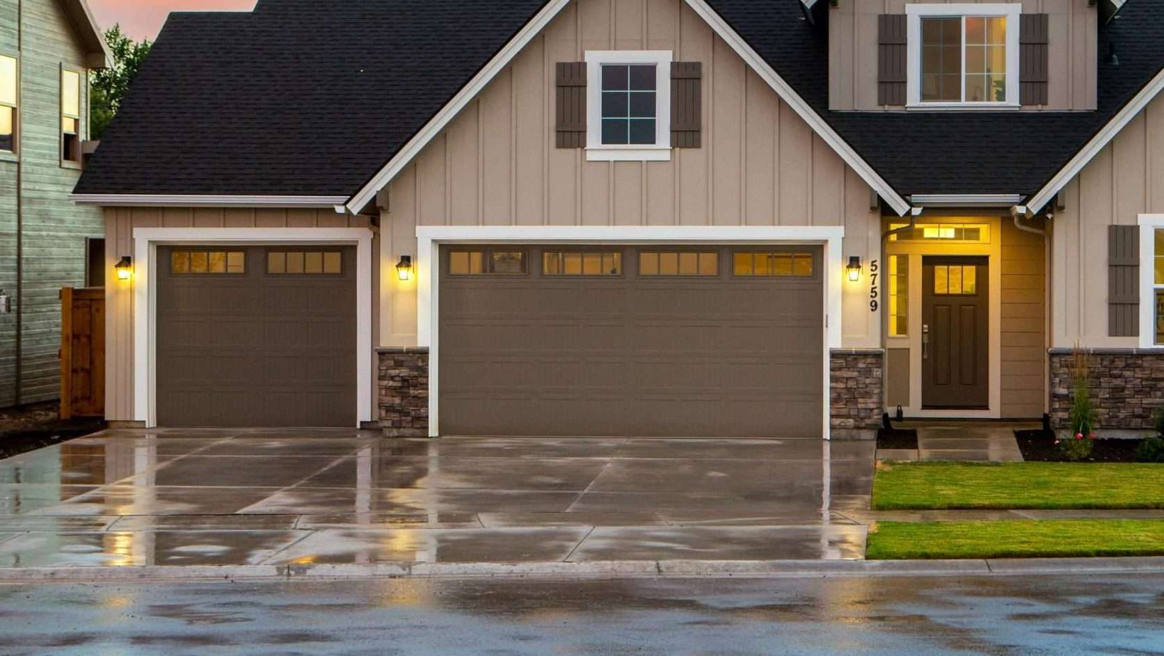 house entrance garage door