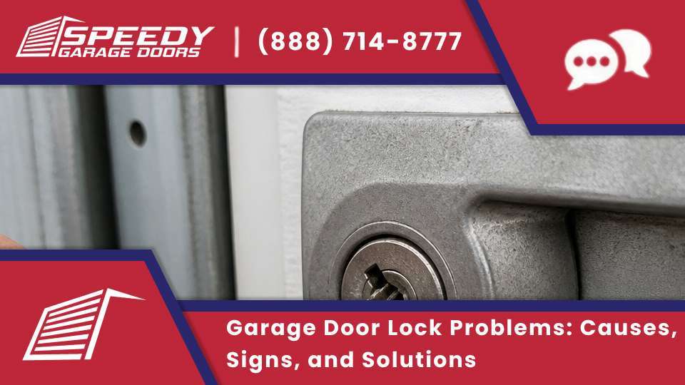 Garage door lock problems like garage door latch problems and a stuck garage door lock need fast garage door lock repair near you.